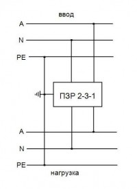 Схема подключения ПЗР2-3-1 7м